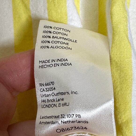 ANTHROPOLOGIE x MAEVE The Bennet Buttondown Shirt Yellow Stripe Sz XS {V33} - Picture 5 of 5